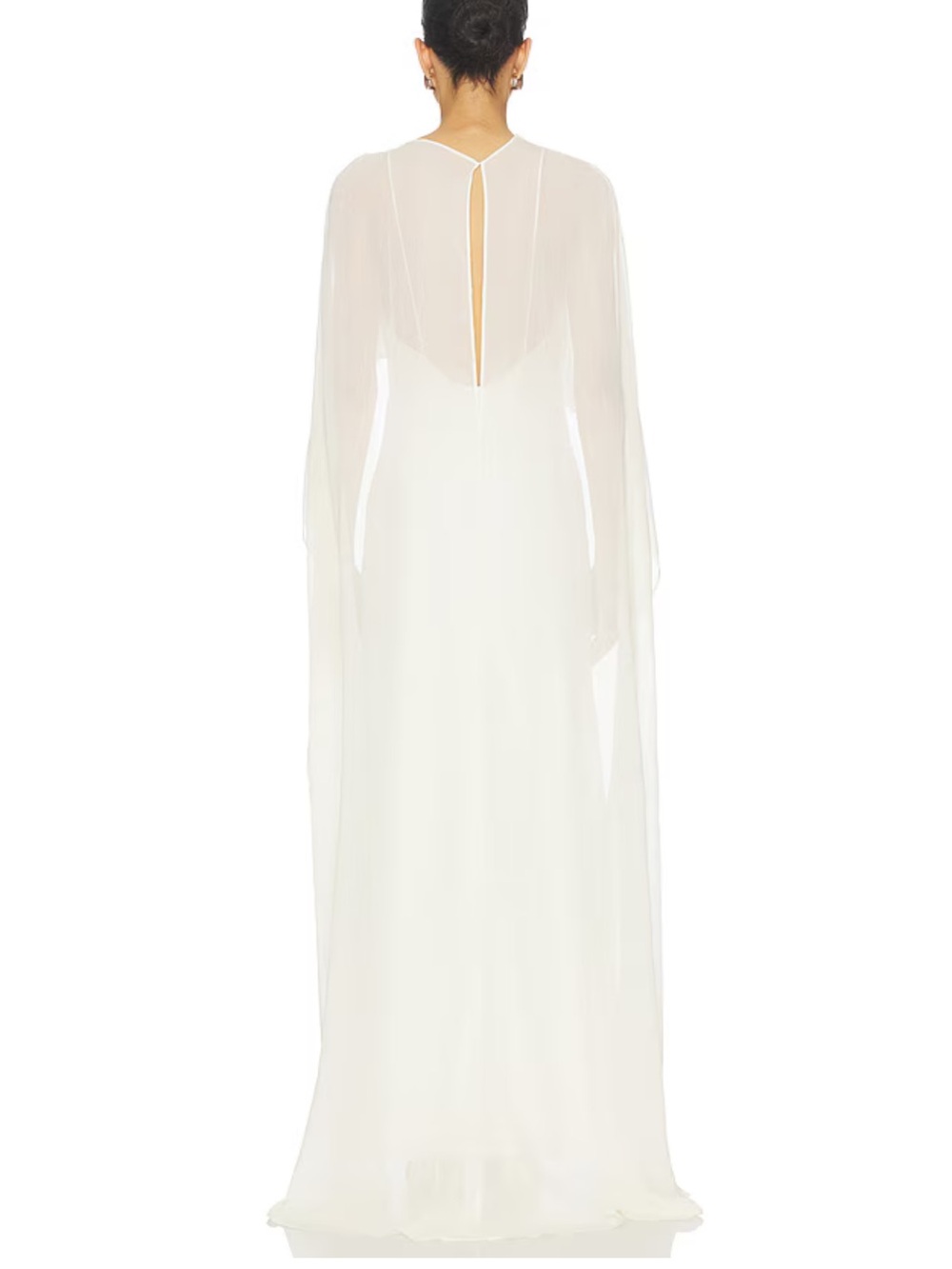 L'Academie White Cape-Overlay Maxi Dress - Picture 2 of 16